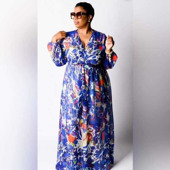 BETHMONT COUTURE Colorful Maxi Dress - Picture 2 of 4